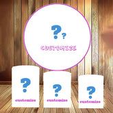 Anpassen Elastisch Stoff Polyester Weiß Runden Panel Hintergrund Bausatz